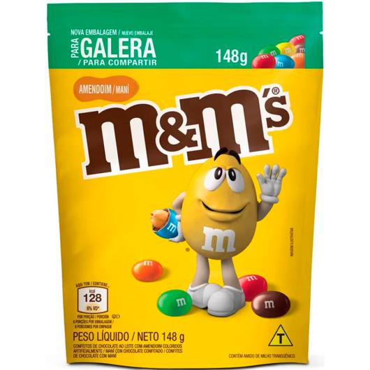 Confeito M&M's Chocolate ao leite com Amendoim 148g - Imagem em destaque