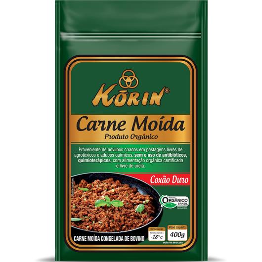 Carne Moída Korin Coxão Duro Orgânica Congelado 400g - Imagem em destaque