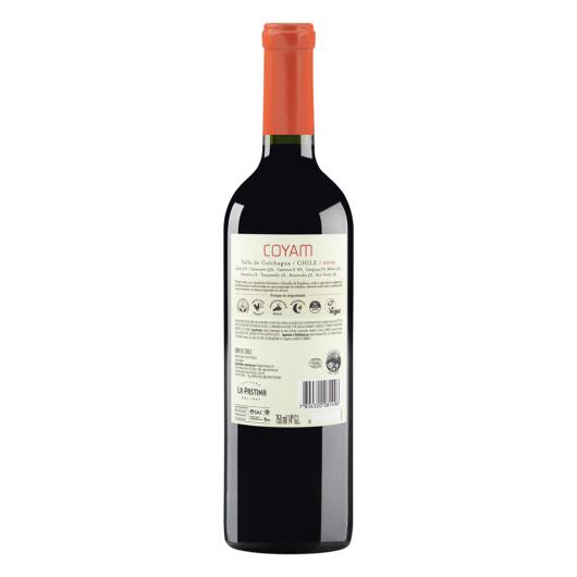 Vinho Chileno Tinto Seco Orgânico Coyam Valle de Colchagua Garrafa 750ml - Imagem em destaque