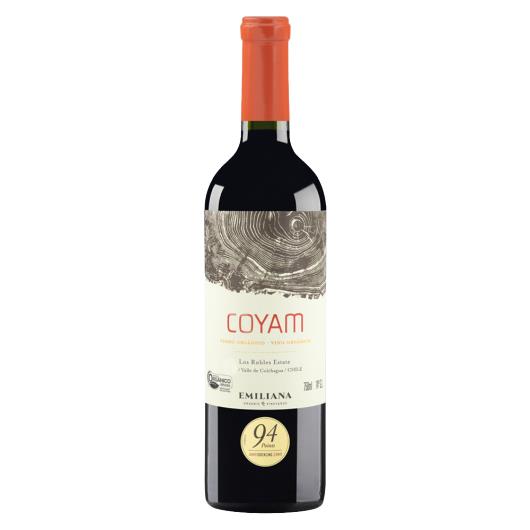 Vinho Chileno Tinto Seco Orgânico Coyam Valle de Colchagua Garrafa 750ml - Imagem em destaque