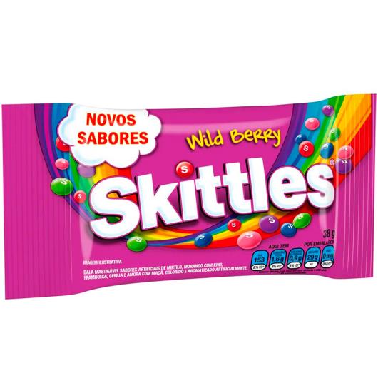 Bala mastigável wild berry Skittles 38g - Imagem em destaque