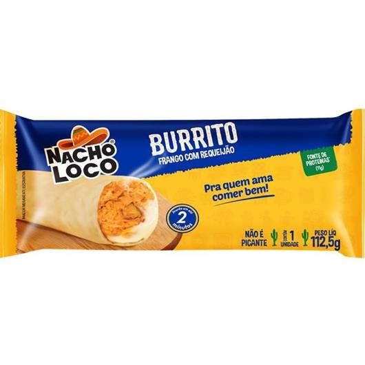 Burrito frango com requeijão Nacho Loco 112,5g - Imagem em destaque