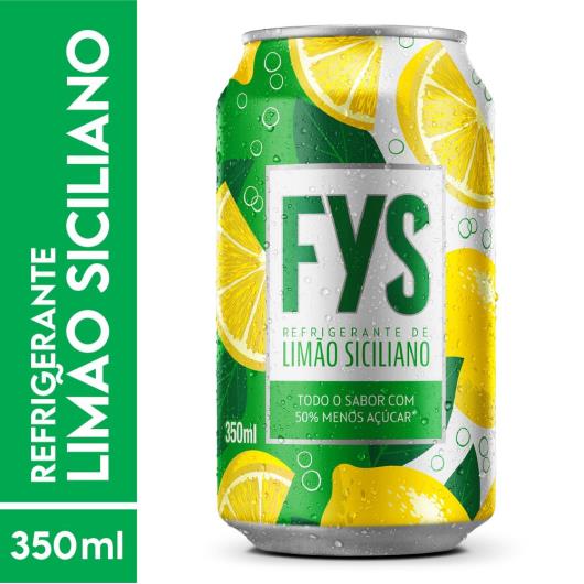 Refrigerante FYS Limão Siciliano 50% menos açúcar lata 350ml - Imagem em destaque