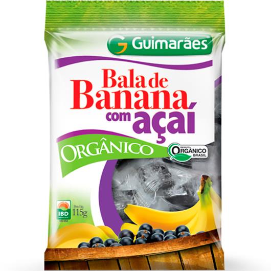Bala orgânica banana com açaí Guimarães 115g - Imagem em destaque