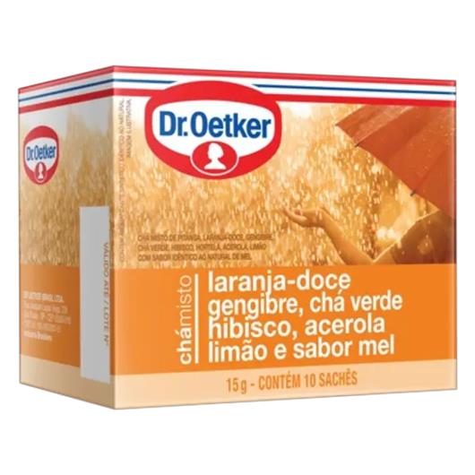 Chá Laranja, Gengibre, Chá Verde, Hibisco, Acerola e Limão Dr.Oetker Caixa 15g - Imagem em destaque