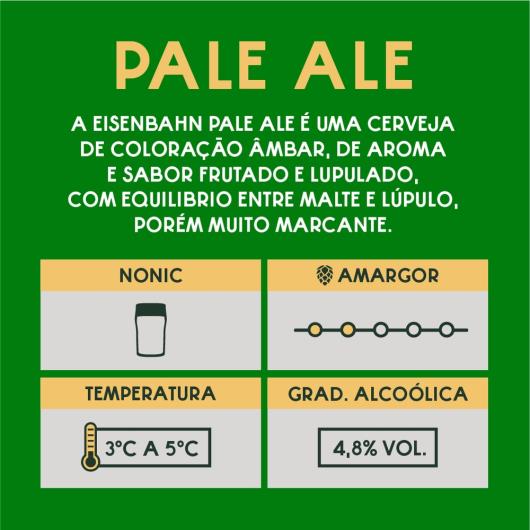 Cerveja Eisenbahn Pale Ale Puro Malte Lata 350ml - Imagem em destaque