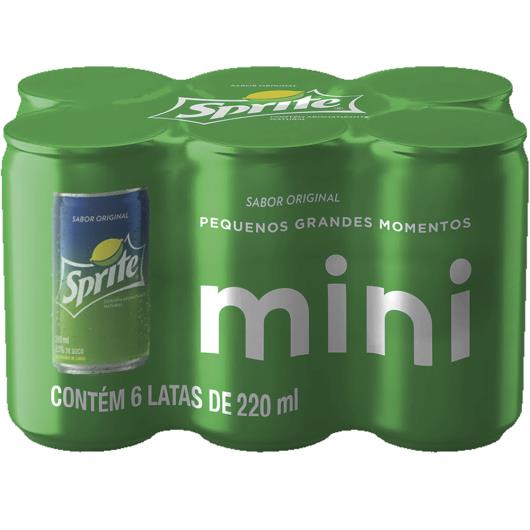 Pack refrigerante mini original Sprite lata 6x220ml - Imagem em destaque