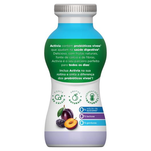 Leite Fermentado Ameixa Zero Lactose Activia Zero Frasco 170g - Imagem em destaque