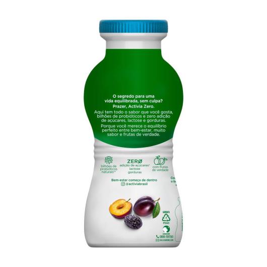 Leite Fermentado Ameixa Zero Lactose Activia Zero Frasco 170g - Imagem em destaque