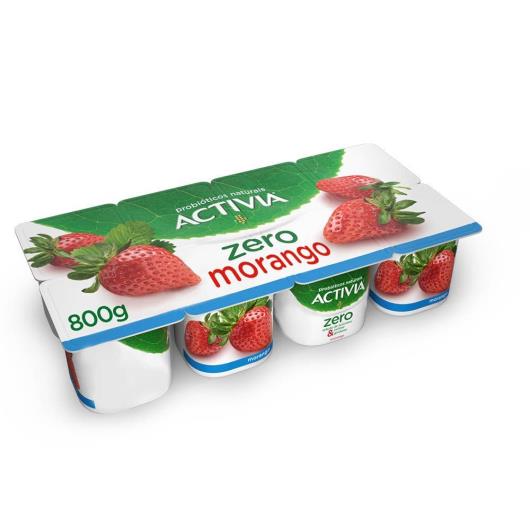 Activia Polpa Zero Lactose Morango 800g 8 unidades - Imagem em destaque