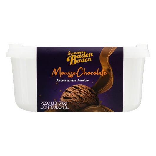 Sorvete mousse chocolate Baden Baden pote 618g - Imagem em destaque