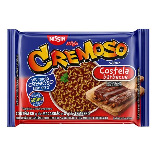 Macarrão Instantâneo Costela Barbecue Nissin Miojo Cremoso Pacote 88g - Imagem em destaque