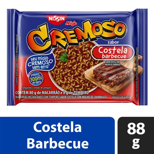 Macarrão Instantâneo Costela Barbecue Nissin Miojo Cremoso Pacote 88g - Imagem em destaque