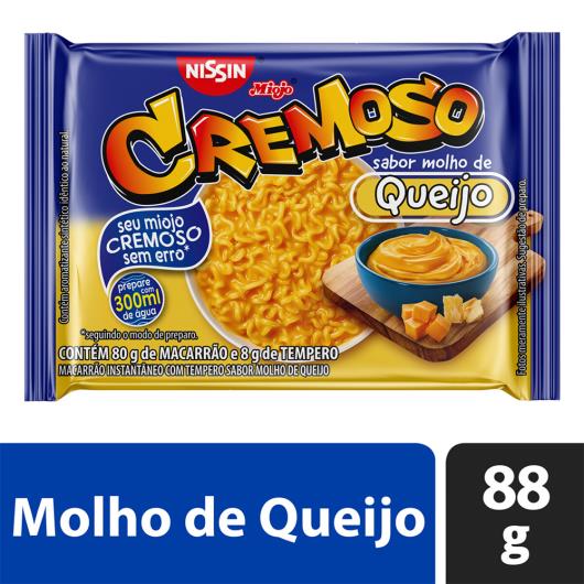 Macarrão Instantâneo Molho de Queijo Nissin Miojo Cremoso Pacote 88g - Imagem em destaque