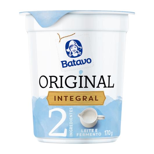 Iogurte Natural Integral Batavo Original Copo 170g - Imagem em destaque