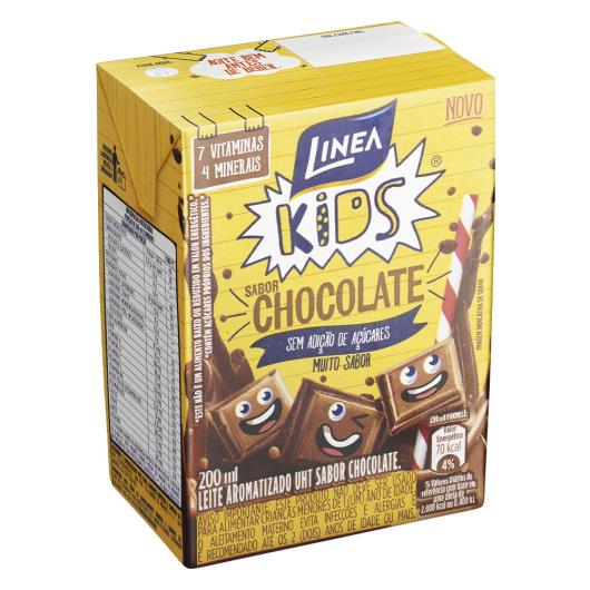 Leite UHT Aromatizado Chocolate Linea Kids Caixa 200ml - Imagem em destaque