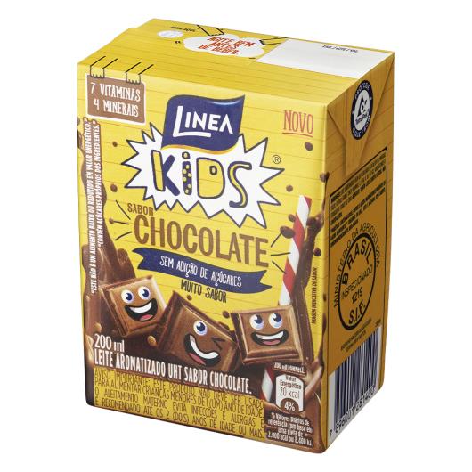 Leite UHT Aromatizado Chocolate Linea Kids Caixa 200ml - Imagem em destaque