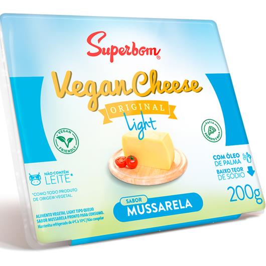 Alimento Vegetal mussarela light Vegan Cheese Superbom 200g - Imagem em destaque