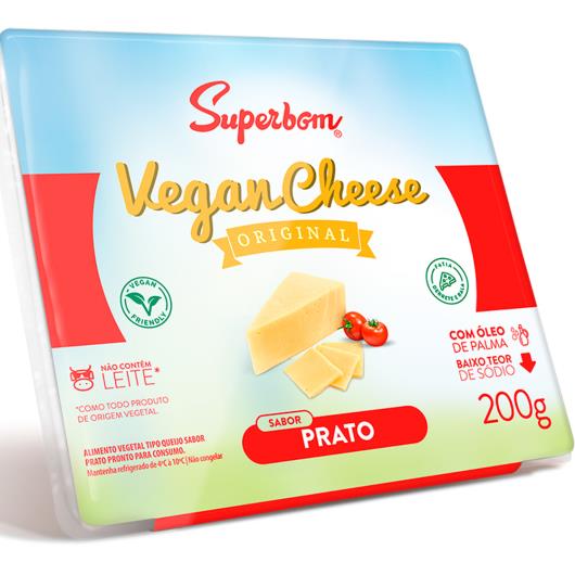 Alimento Vegetal prato Vegan Cheese Superbom 200g - Imagem em destaque
