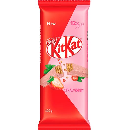 Chocolate Wafer KITKAT Morango 102g - Imagem em destaque