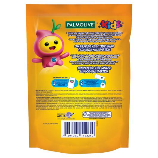 Sabonete Infantil Líquido Mãos e Corpo Frutas Tropicais Palmolive Kids Sachê 200ml Refil - Imagem em destaque