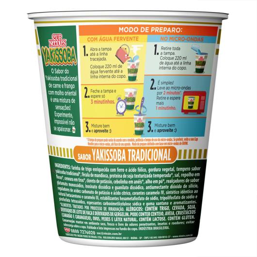 Macarrão Instantâneo Yakissoba Tradicional Cup Noodles Copo 70g - Imagem em destaque