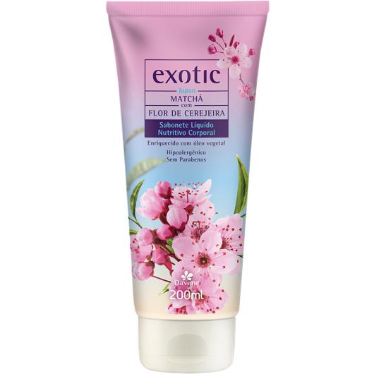Sabonete líquido matchá com flor de cerejeira Exotic Davene 200ml - Imagem em destaque
