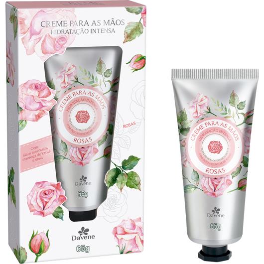 Creme para Mãos hidratante rosas Davene 65g - Imagem em destaque