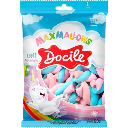 Marshmallow recheado Uni Maxmallows Docile 220g - Imagem em destaque