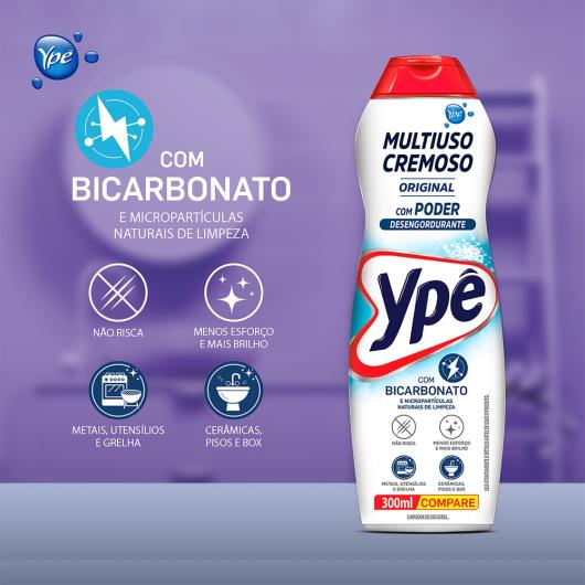 Multiuso Cremoso Ypê Premium Original Máxima Eficiência Saponáceo 300ml - Imagem em destaque