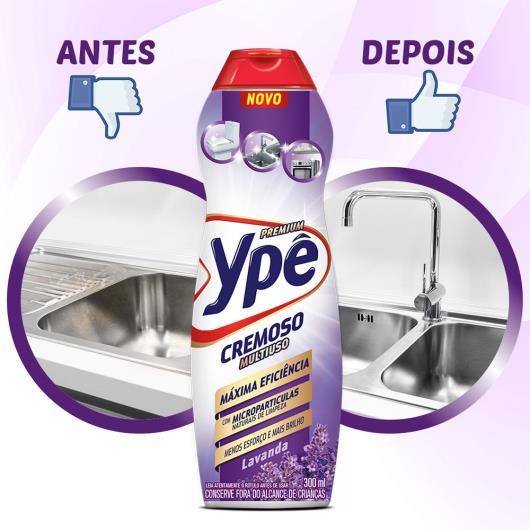 Saponáceo cremoso lavanda Ypê 300ml - Imagem em destaque