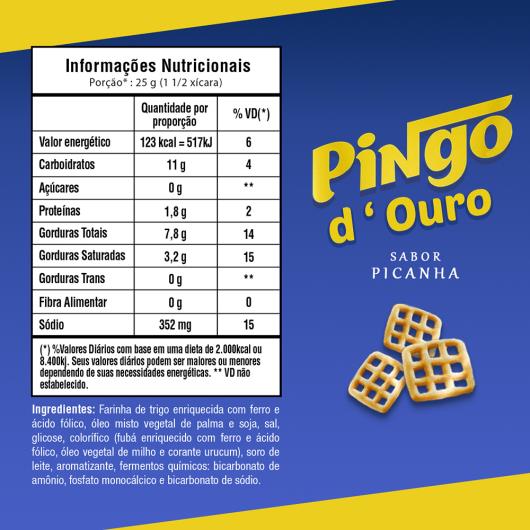 Salgadinho De Trigo Picanha Grelhada Elma Chips Pingo Douro Pacote 95G - Imagem em destaque