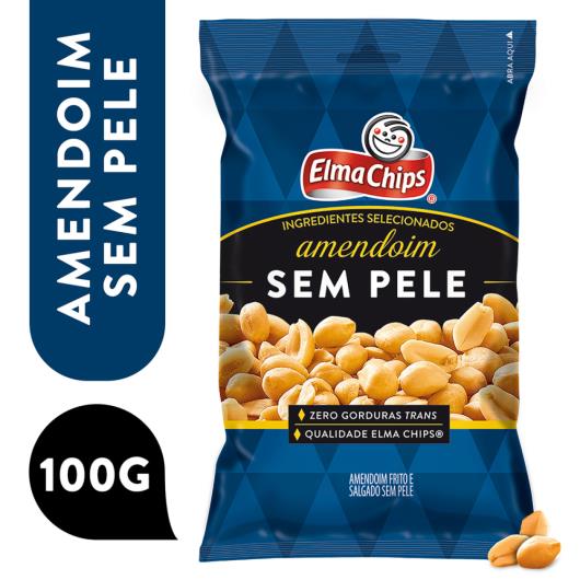 Amendoim Frito E Salgado Sem Pele Elma Chips Pacote 100G - Imagem em destaque