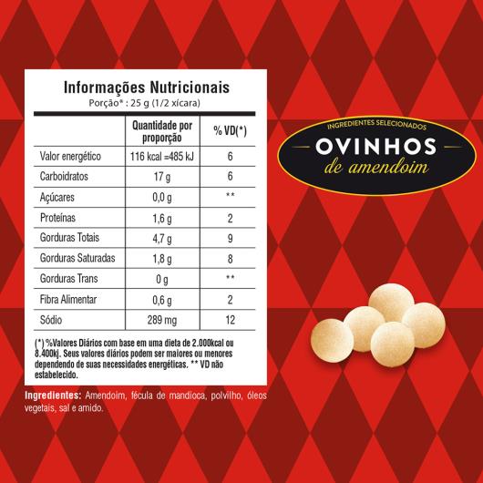 Ovinhos De Amendoim Elma Chips Pacote 170G - Imagem em destaque