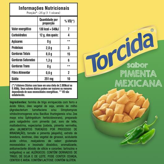 Salgadinho De Trigo Pimenta Mexicana Torcida Jr. Pacote 45G - Imagem em destaque