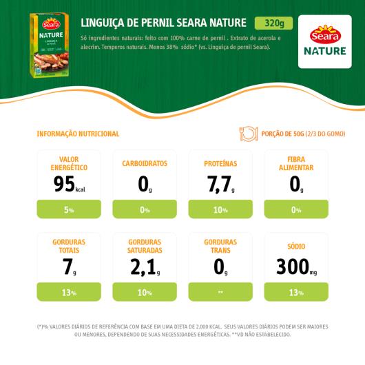 Linguiça de pernil Nature Seara 320g - Imagem em destaque