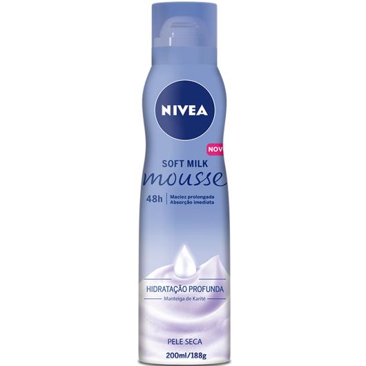 Espuma hidratante mousse soft milk Nivea 200ml - Imagem em destaque