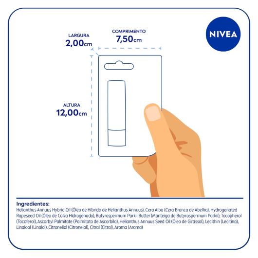 NIVEA Hidratante Labial Original Care 4,8g - Imagem em destaque