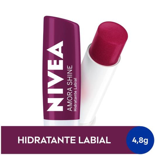 NIVEA Hidratante Labial Amora Shine Hidratação Profunda 4,8 g - Imagem em destaque