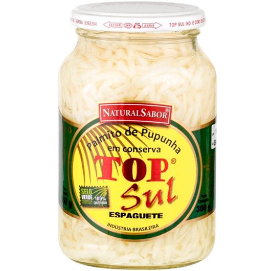 Palmito tipo espaguete em conserva Top Sul vidro 300g - Imagem em destaque