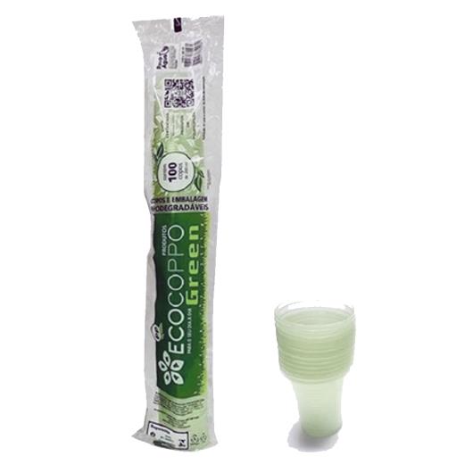 Copo plástico verde Ecocoppo 180ml - 100 unidades - Imagem em destaque