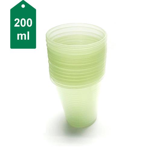 Copo plástico verde Ecocoppo 200ml - 100 unidades - Imagem em destaque