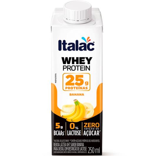 Bebida Láctea whey protein banana Italac 250ml - Imagem em destaque