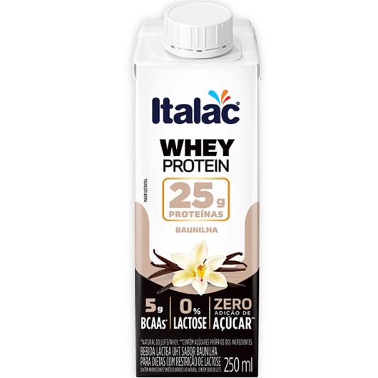 Bebida Láctea whey protein baunilha Italac 250ml - Imagem em destaque