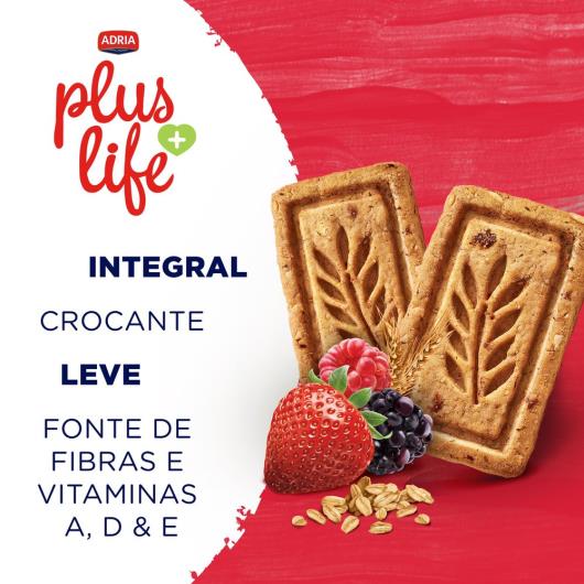 Biscoito integral de frutas vermelhas Plus Life Adria 130g - Imagem em destaque