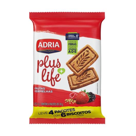 Biscoito Adria Plus Life Integral Frutas Vermelhas 120g - Imagem em destaque