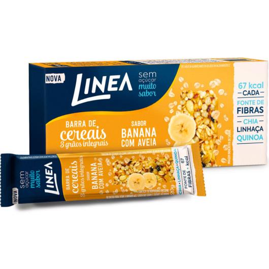 Barra de Cereal integral banana com aveia Linea 60g - Imagem em destaque