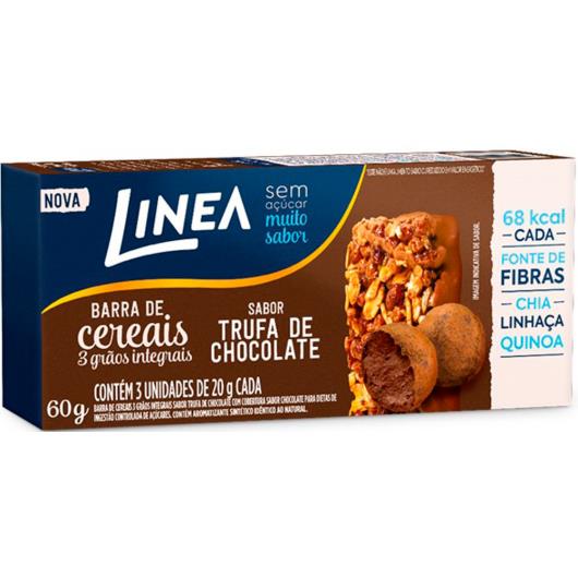 Barra de Cereal integral trufa de chocolate Linea 60g - Imagem em destaque