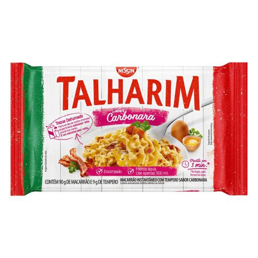 Macarrão Instantâneo Talharim Carbonara Nissin Pacote 99g - Imagem em destaque