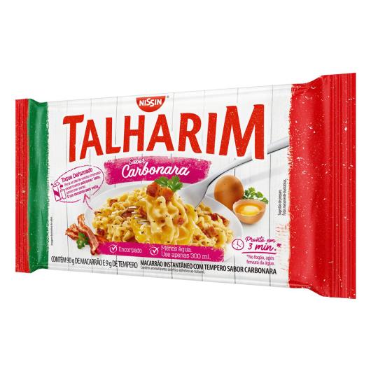 Macarrão Instantâneo Talharim Carbonara Nissin Pacote 99g - Imagem em destaque